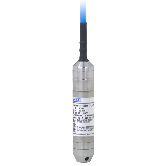 Wika IL-10 – Submersible pressure transmitter, intrinsically safe, suitable for hazardous environments